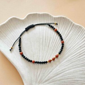 Bransoletka z czarnym turmalinem i piaskiem pustyni