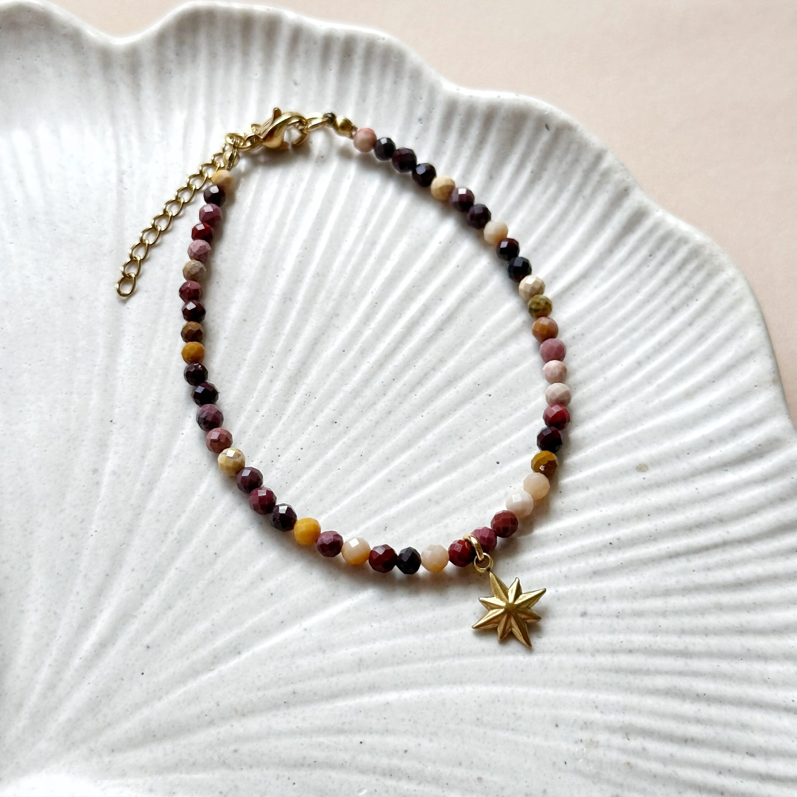 jesienna bransoletka z kamieni naturalnych