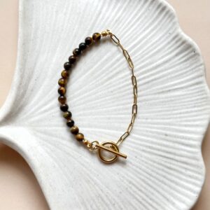 Bransoletka DUO z tygrysiego oka