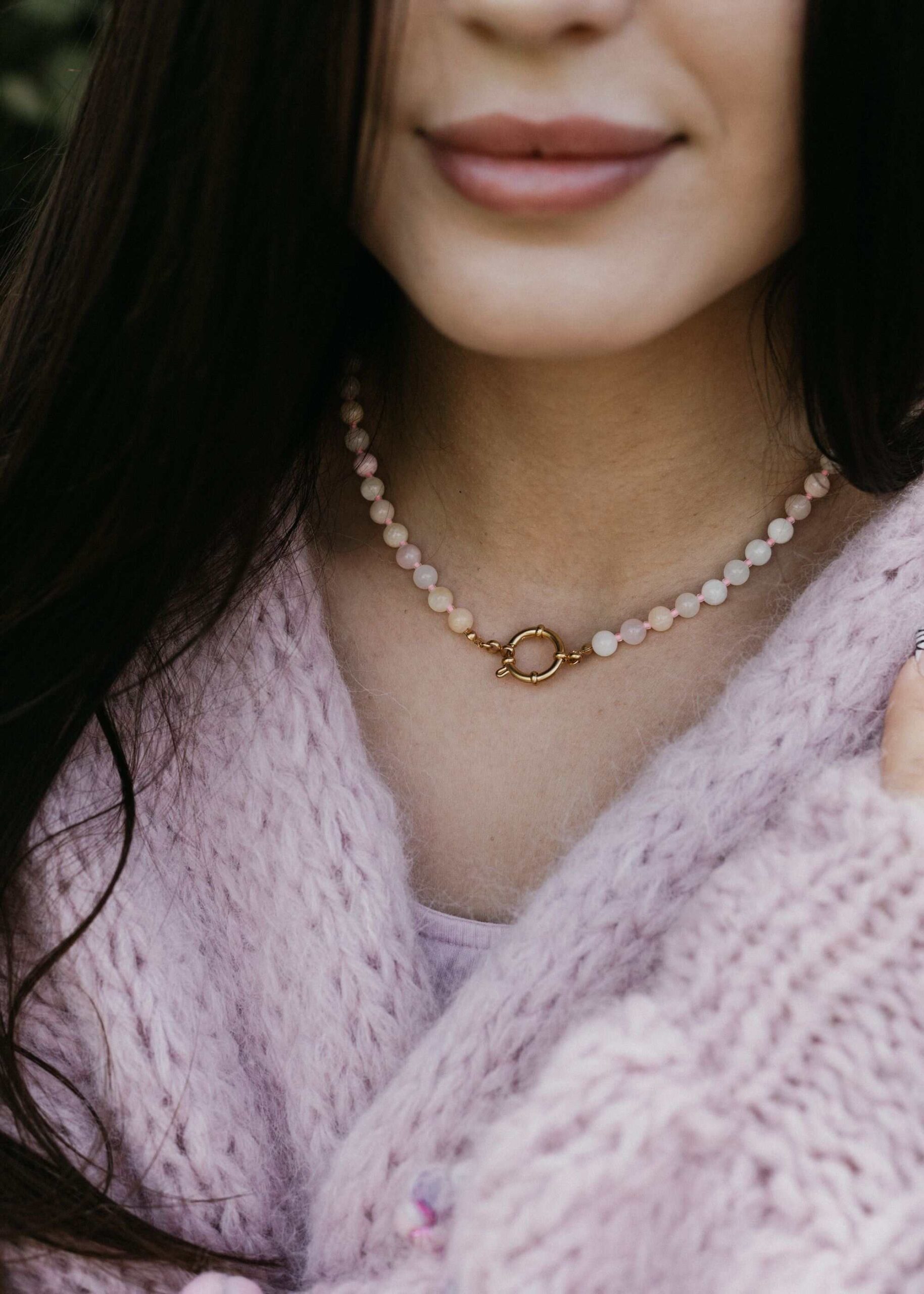 naszyjnik z jaspisu naszyjnik z kamieni naturalnych